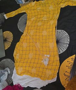 Yellow Print Kurti