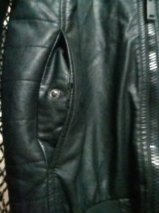 Black Hooded Leather Jacket