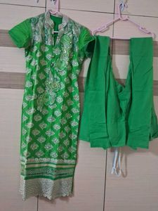 Green Embroidered Indian Top