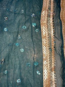 Teal Embellished Lehenga Choli Set