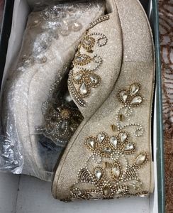 zardozi Work Golden Heels