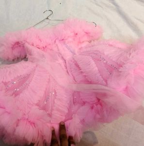 Pink Ruffle Tulle Dress