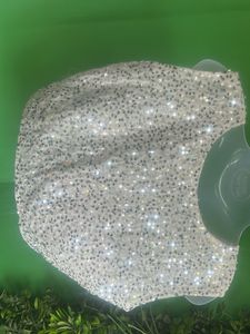 Not Used Readymade Sequinned Blouse