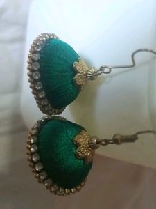 Silk Thread Jhumka Earrings