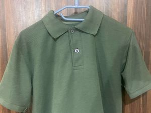 olive colour polo T-shirt