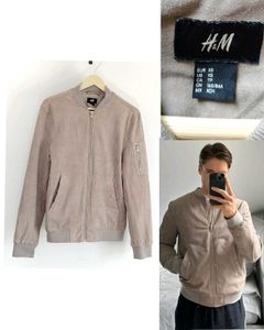 H&M Suede Bomber Jacket