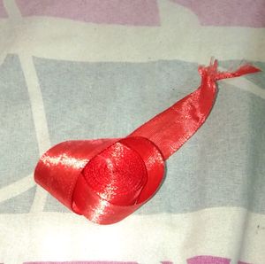 Red Satin Ribbon 🎀 For Crafts Or Braid For School Going Girls