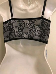 Black Sexy Lace Detail Corset Bra