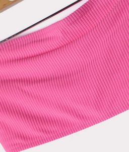 Ribbed Pink Crop Top