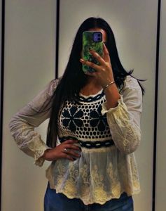 Boho Crochet Detail Top