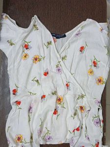 Floral Wrap Top