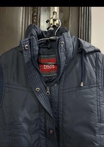 Navy Blue Puffer Jacket