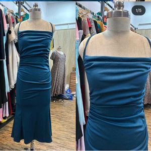 Teal Bodycon Midi Dress