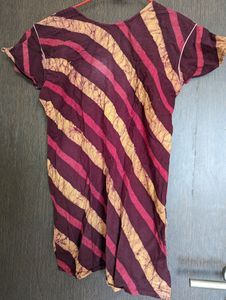 Cotton Embroided Short Kurta