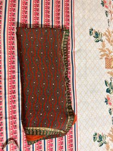 Jari Border Rust Saree
