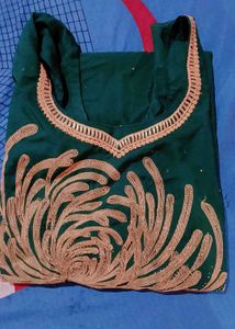 Green Embroidered Kurti