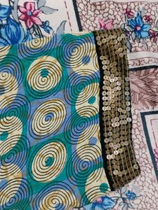 Teal and Gold Print Tunic Kurti