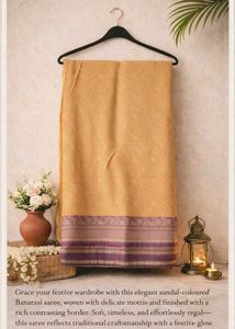 Elegant Sandal Banarsi Saree🥻