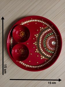 💫Handmade Stainless Steel Pooja Thali Set