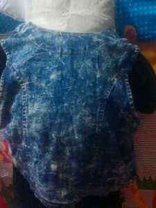 Acid Wash Denim Top - Size L