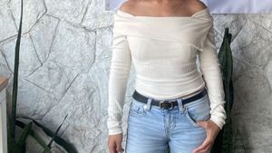 Off-Shoulder Long Sleeve Top