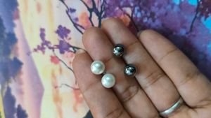 Pearl Stud Earrings - Elegant Set