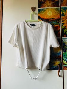 Max White Crop Top