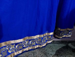 Navy Blue Full Flared Anarkali
