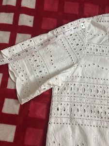White Eyelet Top