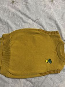Cactus Sweater Vest - Mustard Yellow
