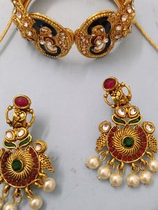 Kundan Set With Bangle