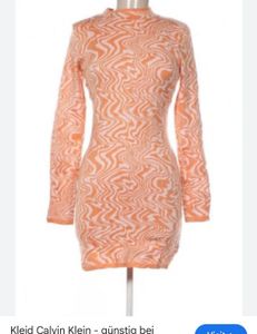 Orange Patterned Bodycon Dress