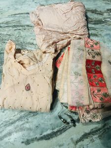 Heavy Border Dupatta Suit Salwar Set