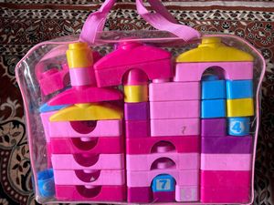 Pink Building Blocks Set