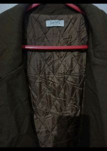 Dejou Brown Unisex Overcoat