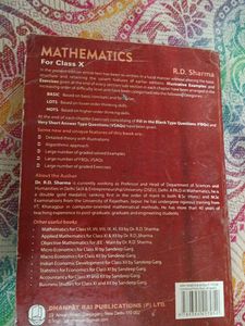 RD Sharma For Class 10th 2023 Edition With MCQ