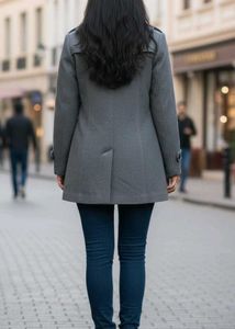 Imported Stylish Gray Woollen Coat