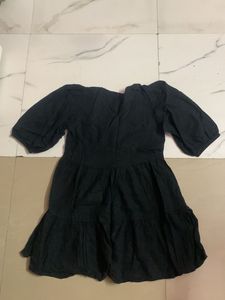Black Puff Sleeve Dress