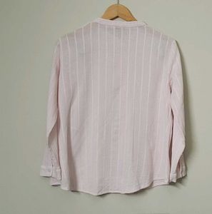 W Button-Down Top with Roll-Tab...