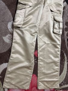 Satin Cargo Pants