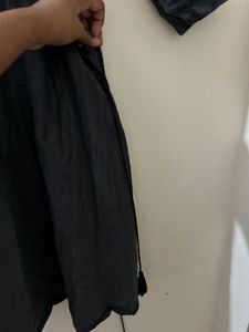 Gray Embroidered Dress