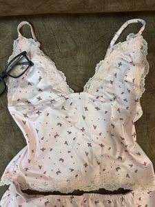 ≽^•༚•🎀≼ Pink Floral Lounge Set