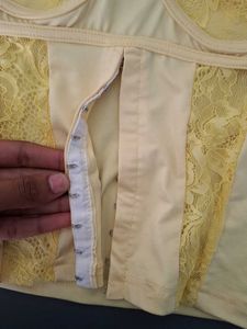 Yellow Lace Bustier Top