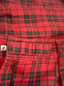 Red Plaid Pleated Skirt, uniform skirt