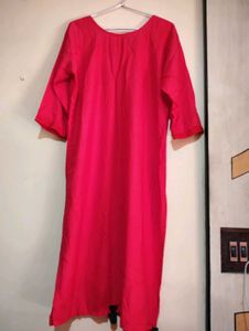 Pink Embroidered Kurti