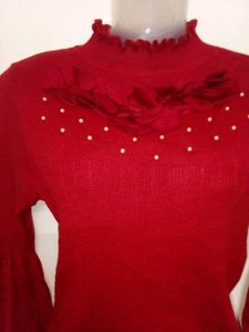 Korean Style Sweater Rose Design 🌹