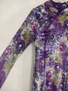 Purple Cheongsam Dress