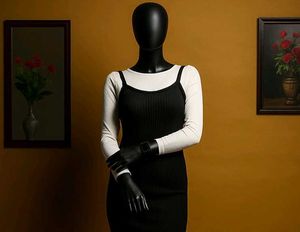 Black Bodycon Midi Dress