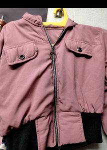 CROP PINK BAGGY JACKET