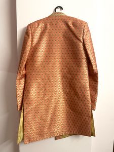 Peach Pink Color Men Sherwani Suit Coat